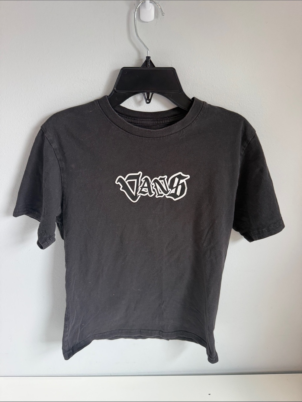 Vans Black Short Sleeve Tee with White Logo